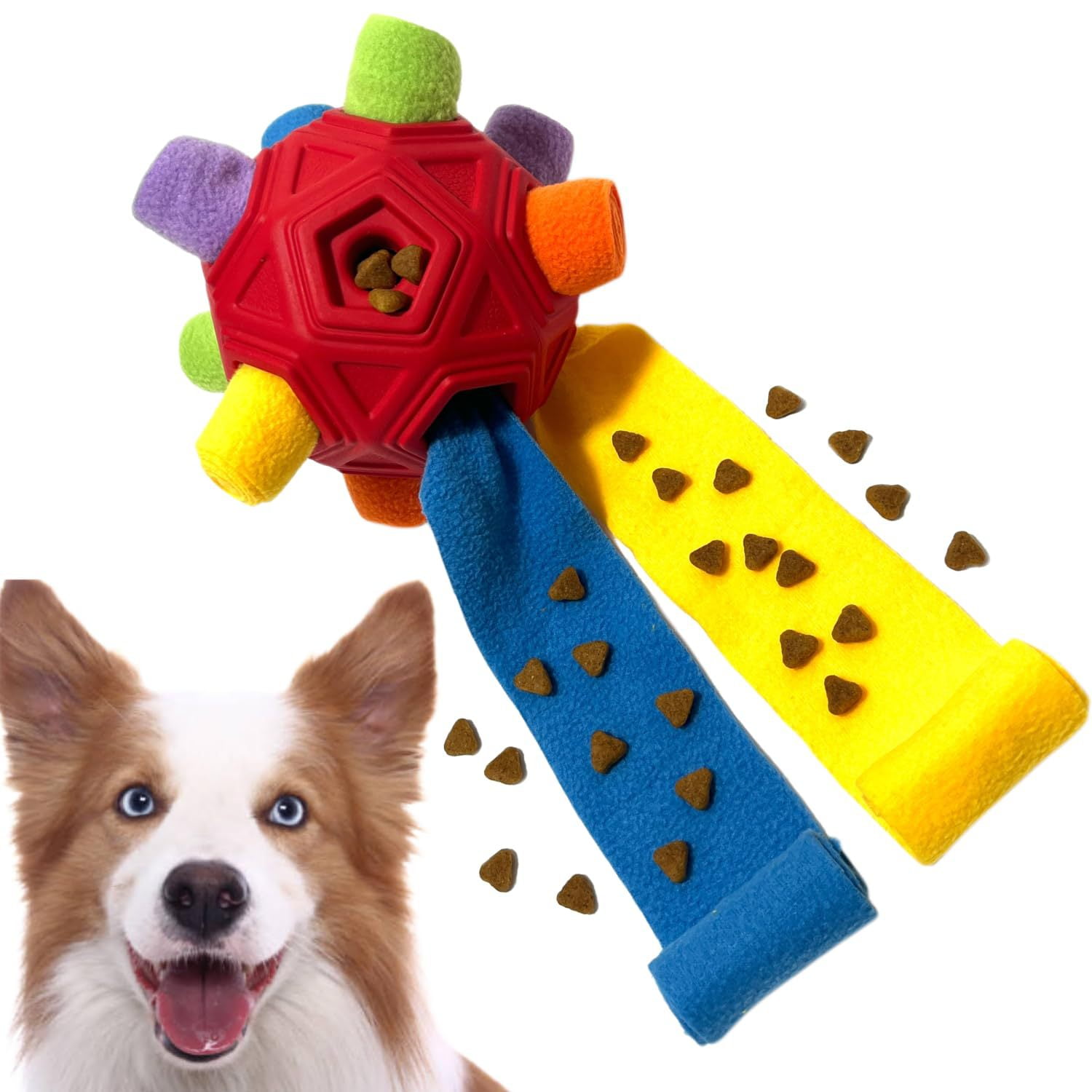 Sausage link dog toy top