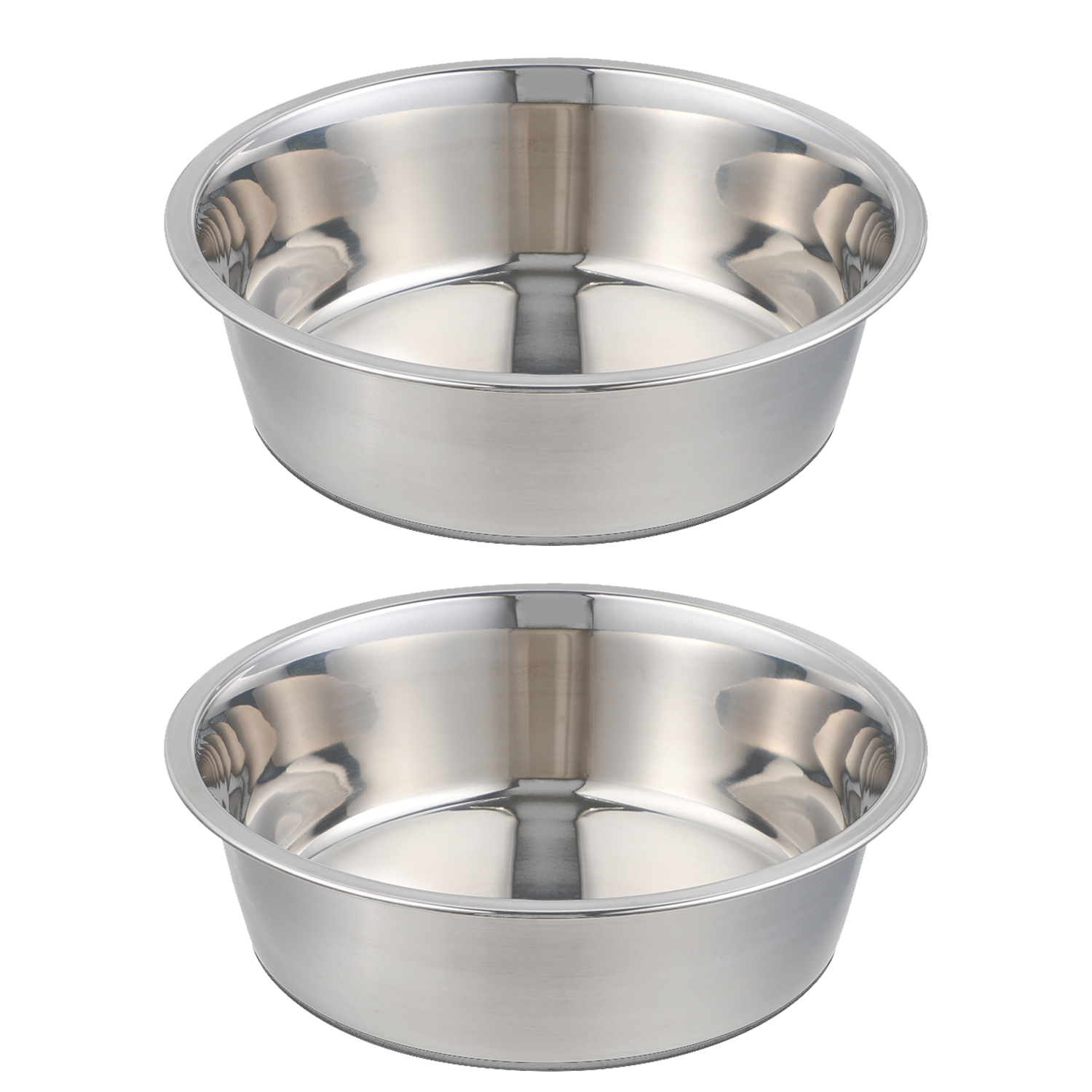 LECHONG Stainless Steel Dog Bowls Set Of 2 11 Cups Gray Anti Slip LECHONG Stainless Steel Dog Bowls Set Of 2 11 Cups Gray Anti Slip