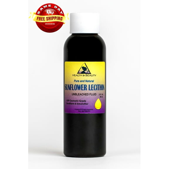 LECITHIN SUNFLOWER UNBLEACHED FLUID LIQUID EMULSIFIER EMOLLIENT PURE 2 OZ