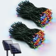 thumbnail image 1 of 户外太阳能LED串灯 - 1个100LED39英尺IP65防水太阳能闪烁仙女灯，适用于花园、露台、圣诞装饰、情人节、节日办公室、卧室、酒店、派对、, 1 of 6