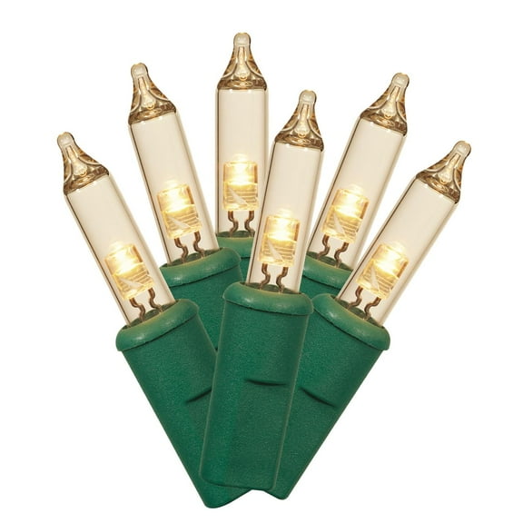 Indoor/Outdoor 100-Count LED Glass Mini Lights, Warm White, 19.5', by Holiday Time