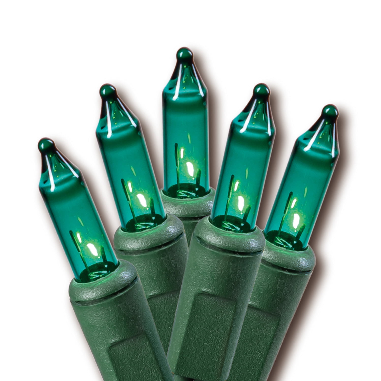 Holiday Time Mini Christmas LED Lights for the Holiday Season, 22.13 ft, Green, 100 Count