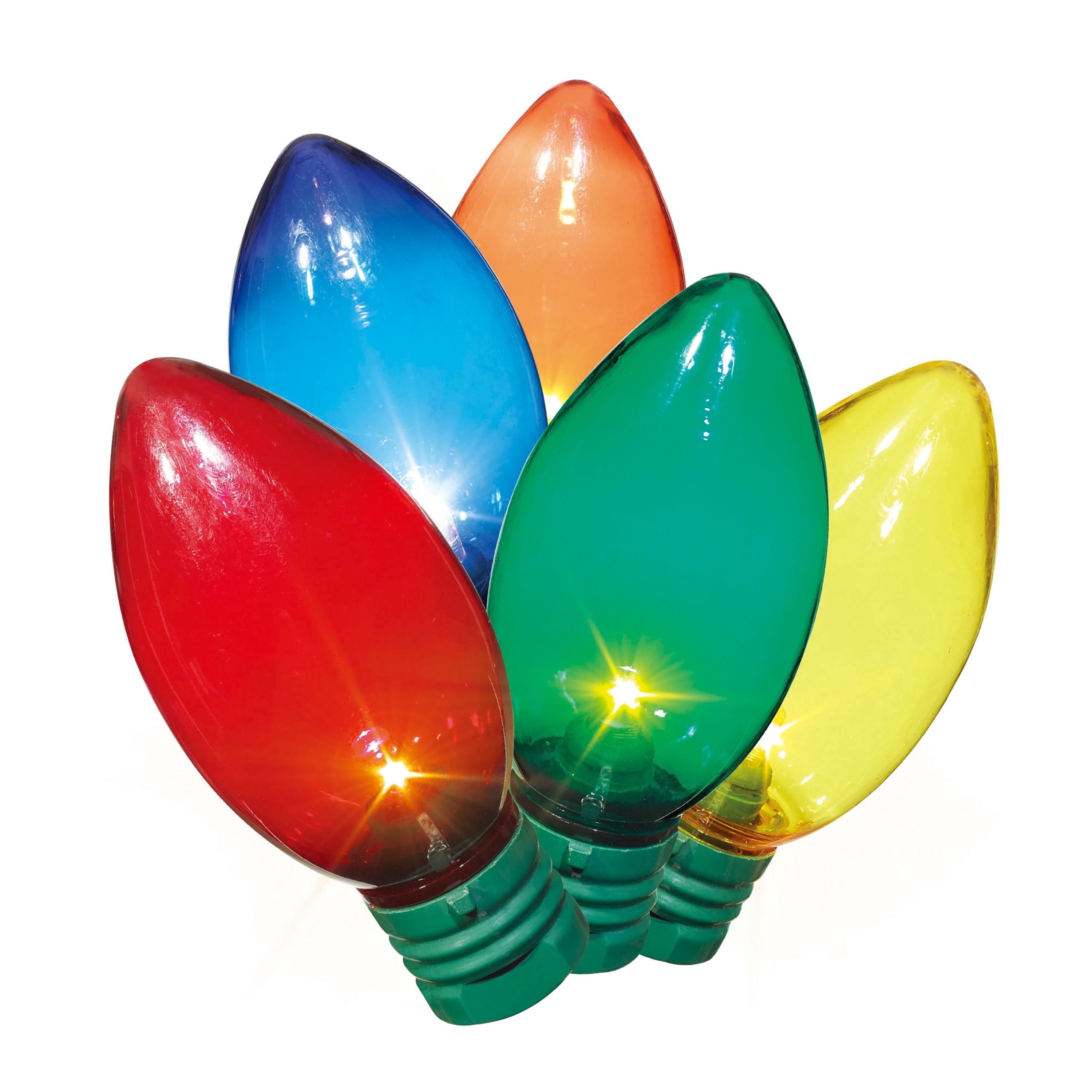 Indoor/Outdoor 100-Count LED Smooth C9 Christmas String Lights, Multicolor, Green Wire, 57', by Holiday Time