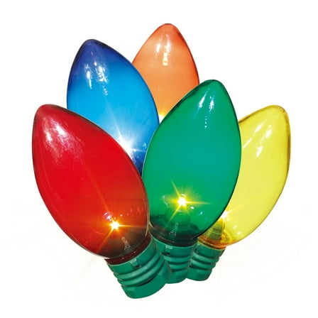 Indoor/Outdoor 100-Count LED Smooth C9 Christmas Lights, Multicolor, 57', Holiday Time