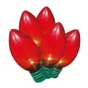 Indoor/Outdoor 100-Count LED Smooth C9 Christmas Lights, Red, 57', Holiday Time