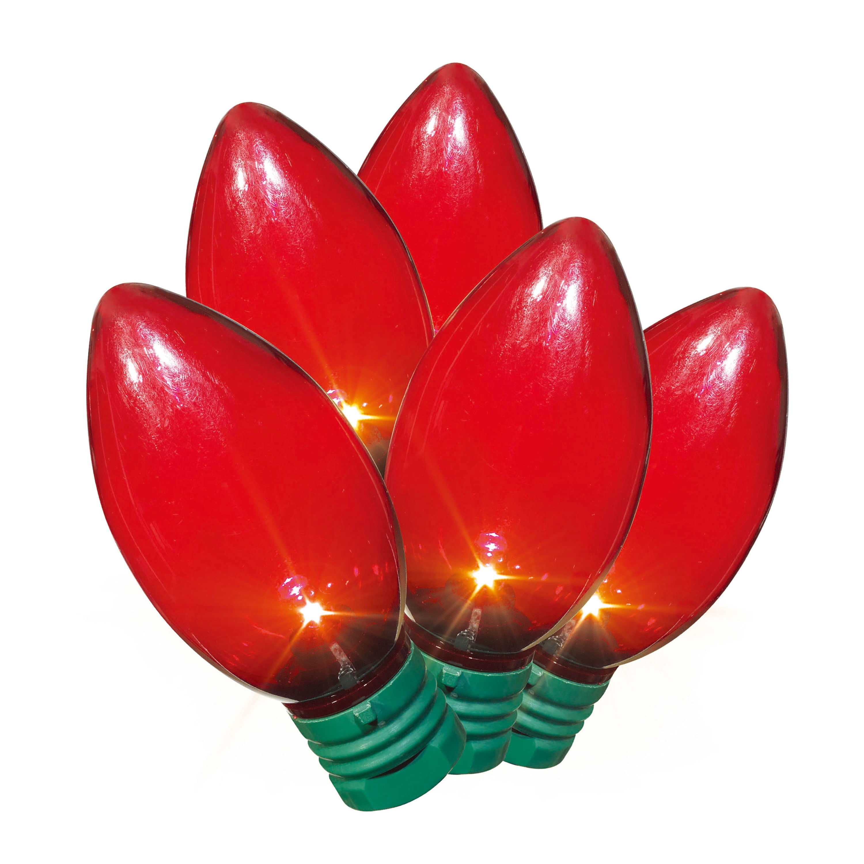 Indoor/Outdoor 100-Count LED Smooth C9 Christmas String Lights, Red, Green Wire, 57', by Holiday Time