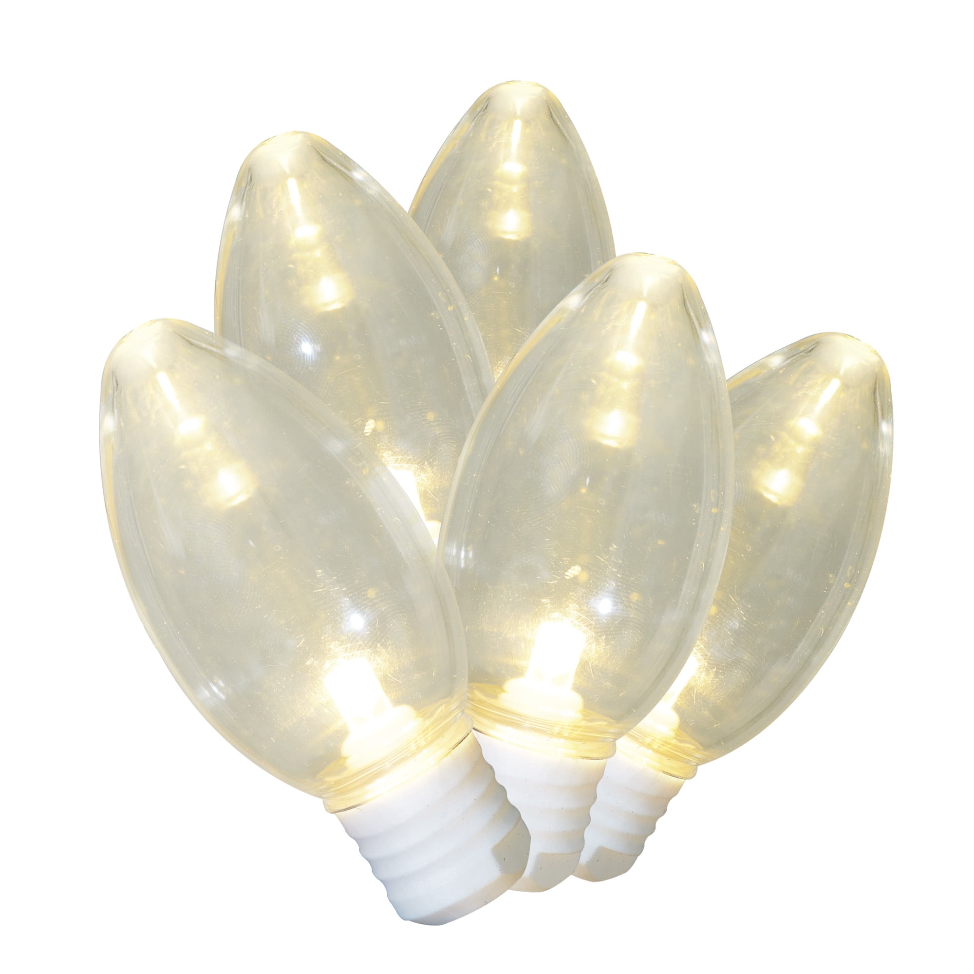 Indoor/Outdoor 100-Count LED Smooth C9 Christmas Lights, Warm White, 57', Holiday Time