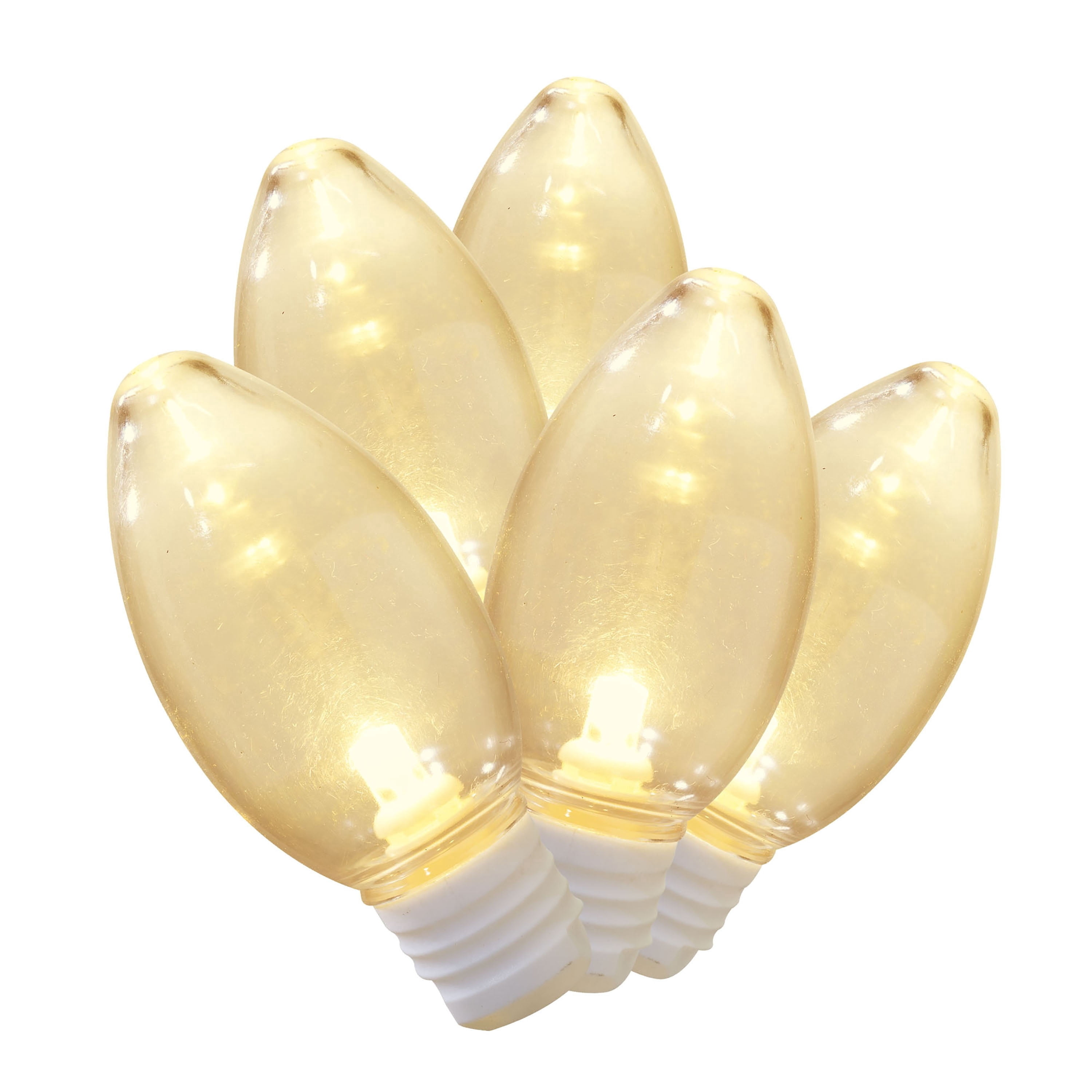 Indoor/Outdoor 100-Count LED Smooth C9 Christmas String Lights, Warm White, White Wire, 57', by Holiday Time