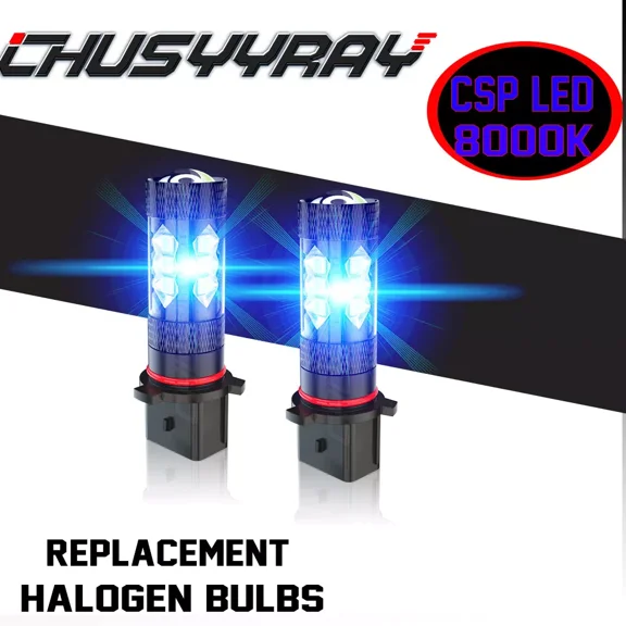 LED 110W 12278 PSX26W Cool ICE Blue Two Bulbs Fog Light DRL Replacement Lamp Plug and Play