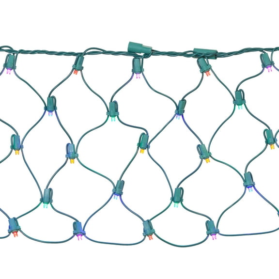 Indoor/Outdoor 150-Count LED Christmas Ribbon Net Lights, 7.5' x 8", by Holiday Time