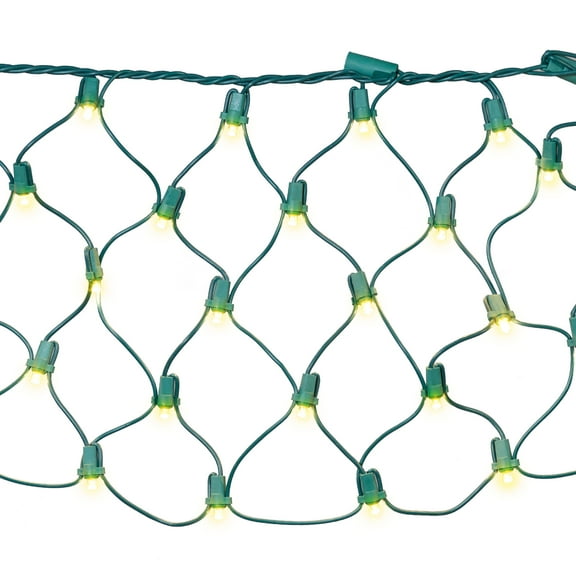 Indoor/Outdoor 150-Count LED Christmas Ribbon Net Lights, Warm White, 7.5' x 8", by Holiday Time