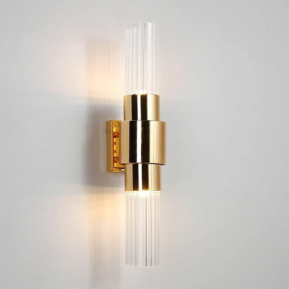 LED 2 Heads/4 Heads Wrought Iron Glass Crystal Wall Light Fixture Post-Modern Metal Wall Lamp Creative Living Room Hallway Staircase Porch Wall Lighting Bedroom Bedside Lamp