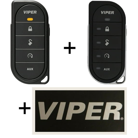 LED 2-Way LED + 7656V 5 button 1-Way Remote + Viper Sticker