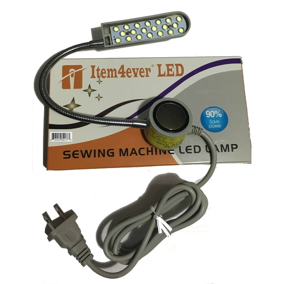 LED 20 Light Working Gooseneck Lamp 110v for Home or Sewing Machine Magnetic Base