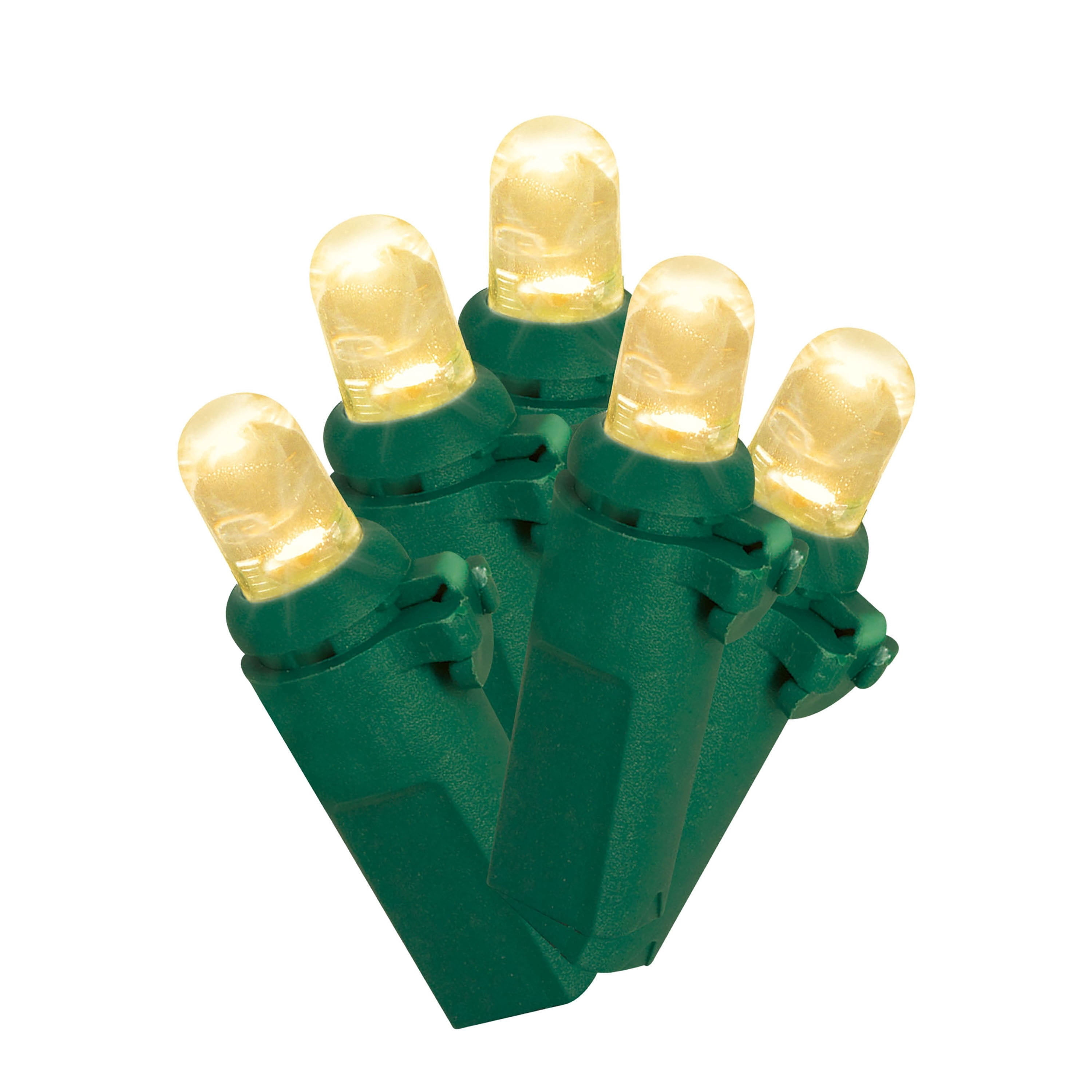 Indoor/Outdoor 240-Count LED Dome Christmas String Lights, Warm White, Green Wire, 47', by Holiday Time