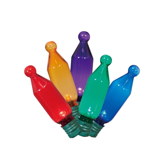 Indoor/Outdoor 25-Count LED Oversized Mini Christmas String Lights, Multicolor, Green Wire, 14', by Holiday Time