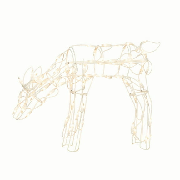 Indoor/Outdoor Light-Up Feeding Doe Christmas Decoration with 70 LED Lights, Warm White, 28", by Holiday Time