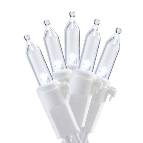 Indoor/Outdoor 300-Count LED Mini Christmas String Lights, Cool White, 62.3', by Holiday Time