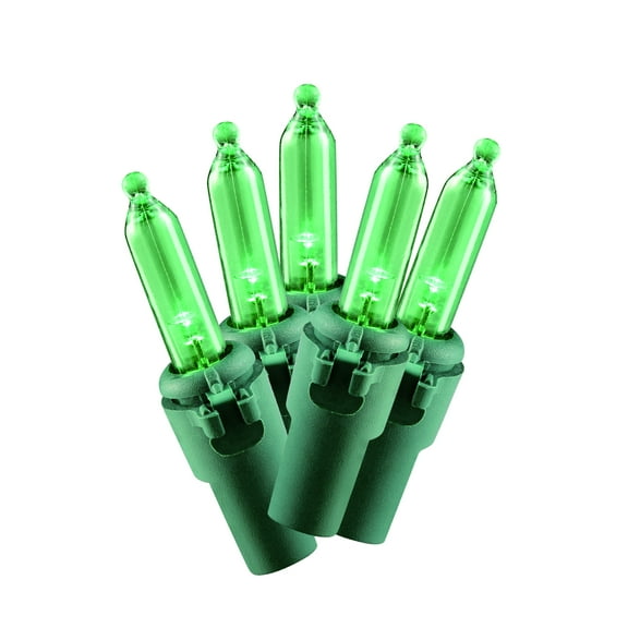 Indoor/Outdoor 300-Count LED Mini Christmas String Lights, Green, 62.3', by Holiday Time