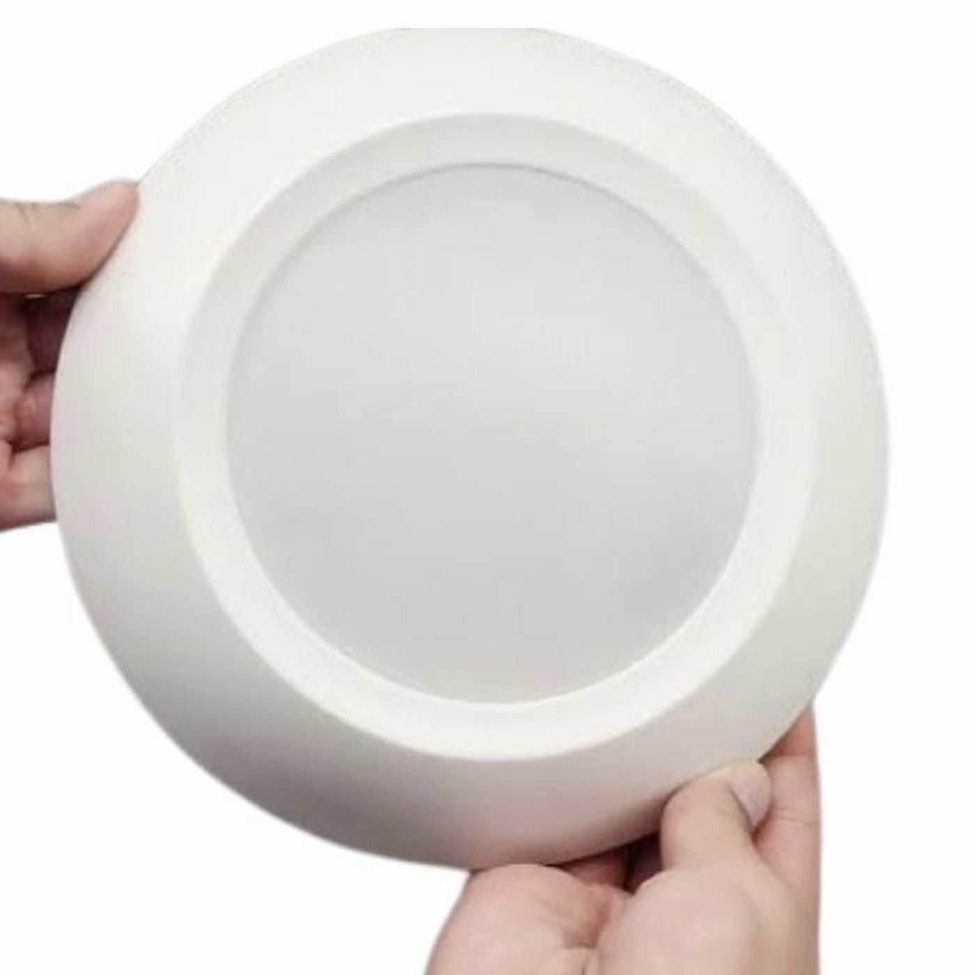 Trans Globe Lighting LED-30021-1 Vanowen Single Light 7-1/2" Wide Integrated LED Outdoor Flush Mount Ceiling Fixture White Outdoor Lighting Ceiling