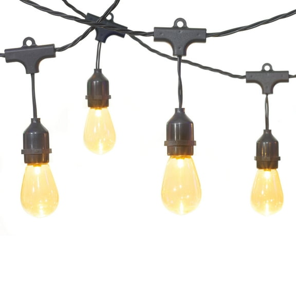 Indoor/Outdoor 30-Count LED Ultra-Bright Cafe Style Christmas Lights, Warm White, 19', by Holiday Time