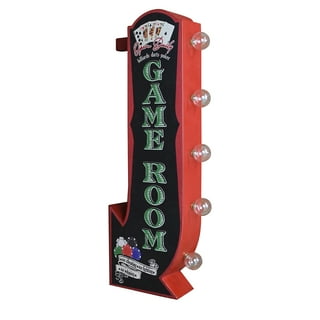 3D Marquee LED Light Up Game Room Arrow Sign Poker Chips Bar Man Cave Wall Decor 3D Marquee LED Light Up Game Room Arrow Sign Poker Chips Bar Man Cave Wall Decor