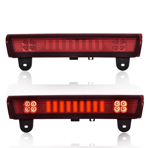 LED 3rd Brake Light Brake Lamp High Mount Stop Lamp Red Lens Chrome Housing, Fit for 2000-2006 Chevy Suburban 1500 2500 Tahoe/GMC Yukon/ GMC Yukon XL 1500 2500