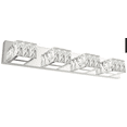 thumbnail image 1 of LED 4-Light Bathroom Vanity Light Fixture,Over Mirror Modern Crystal Wall Lamps, 1 of 9