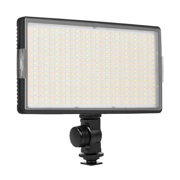 LED-416 LED Video Light Professional On-Camera Photography Light Panel 416PCS Bright Light Beads Adjustable Bi-Color Temperature 3200-5600K Dimmable Brightness With 1/4 Inch Screw