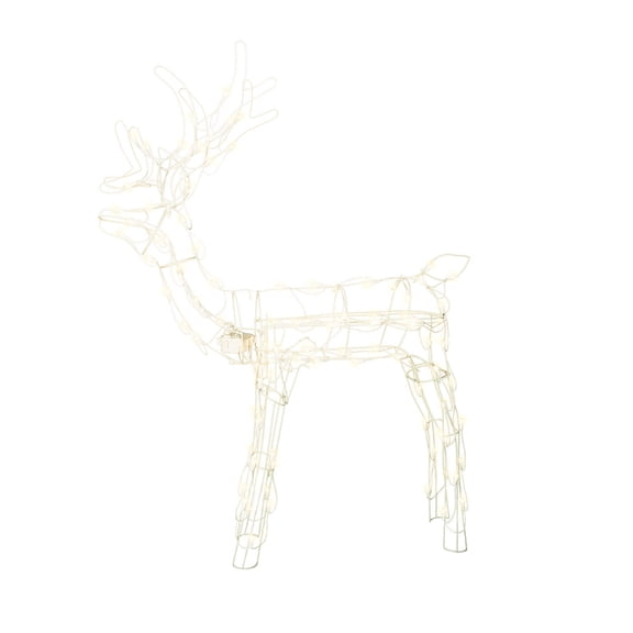 Indoor/Outdoor Animated Light-Up Standing Buck Silhouette Christmas Decoration with 105 LED Lights, Warm White, 48", by Holiday Time