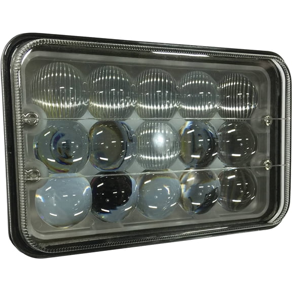 LED 4x6 High Low Beam Headlight 48W 3600 Lumens Spot/Flood 9-32V Sealed Beam Replacement Compatible with Tractors Combines Skid Steers Farm Equipment H4652 H4656 H4666 H6545 Plug Play