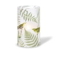 thumbnail image 1 of LED 5"D X 8"H Hand-Poured Wax Candle w/ Floral & Bird Design. Next Gen LED Flame Patented Technology w/ Adjustable Brightness Control. 2 C Batteries (Not Included). Multi Timer Function, 4, 6 & 8 hr, 1 of 2