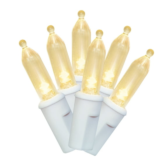 Indoor/Outdoor 50-Count LED Mini Christmas String Lights, Warm White, 9.5', by Holiday Time