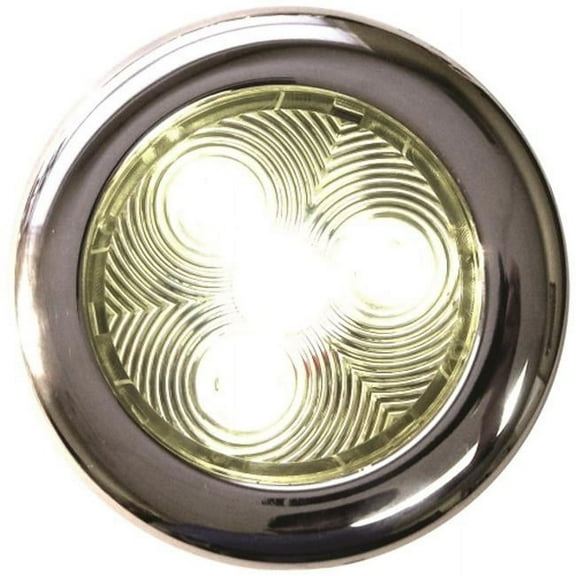 LED-51827-DP 3 in. LED Puck Light - Stainless - White