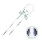 LED 5mm T1-3/4 3V 20mA Cool White Ultra Bright Water Clear - 10x 25x 50x Piece Packages