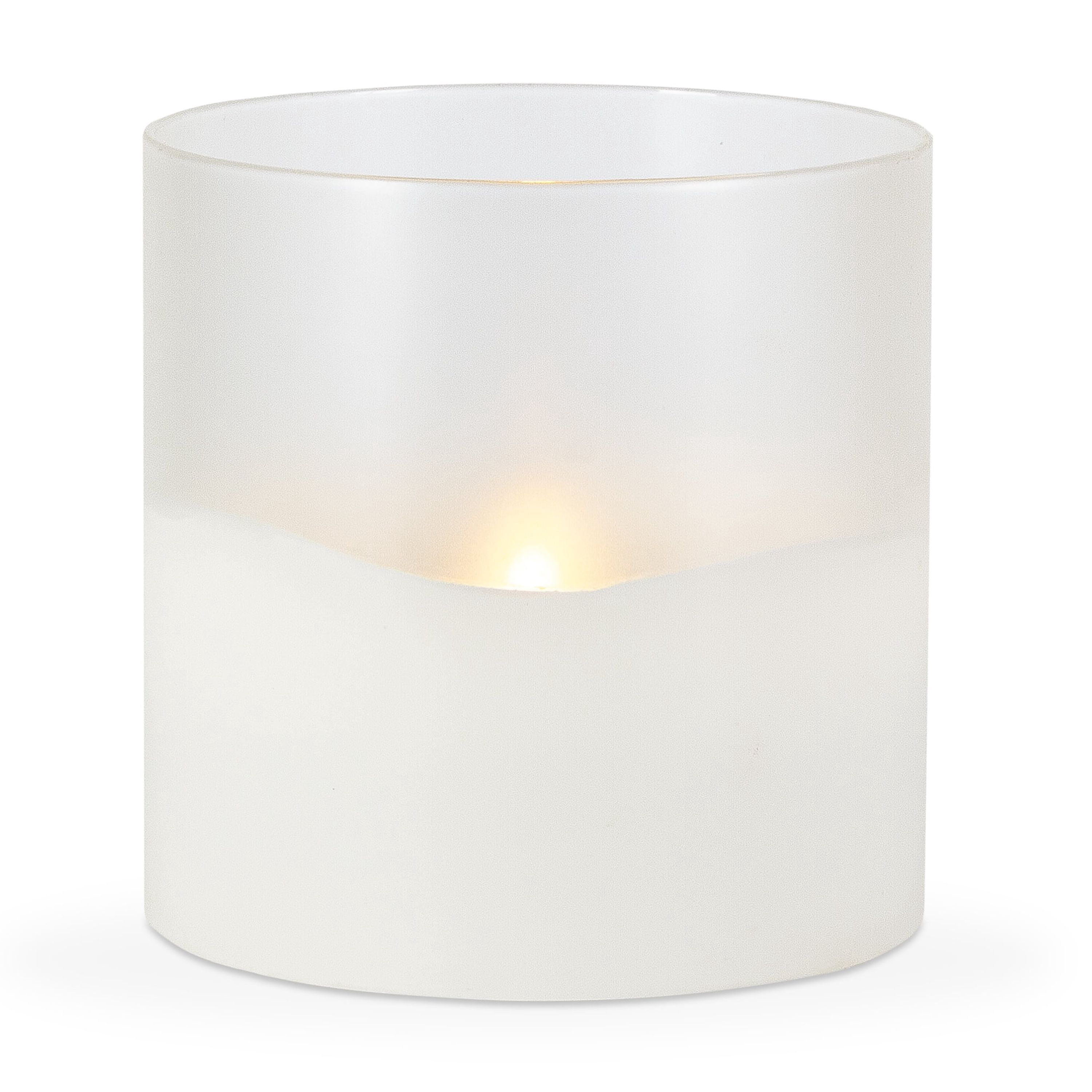 Brayden Studio® 3.5In Illumaflame Hand Poured Wax Candle In Frosted Glass