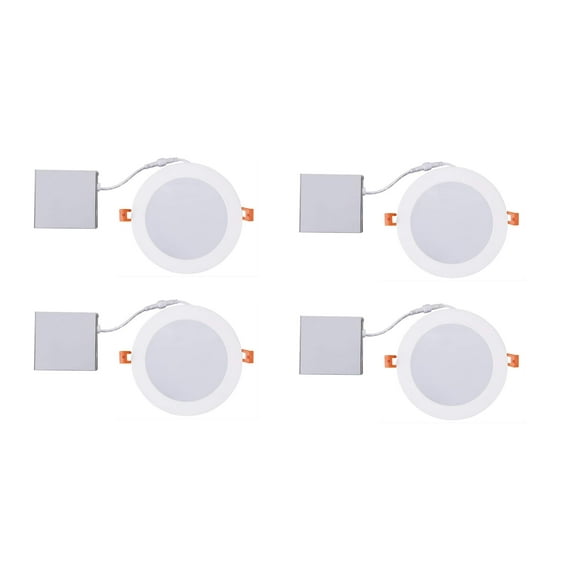 LED, 6-inch Round Slim Panel, Warm White 3000K , White Color, Dimmable - Energy Star® (Pack of 6) (5000 (4 Pack))