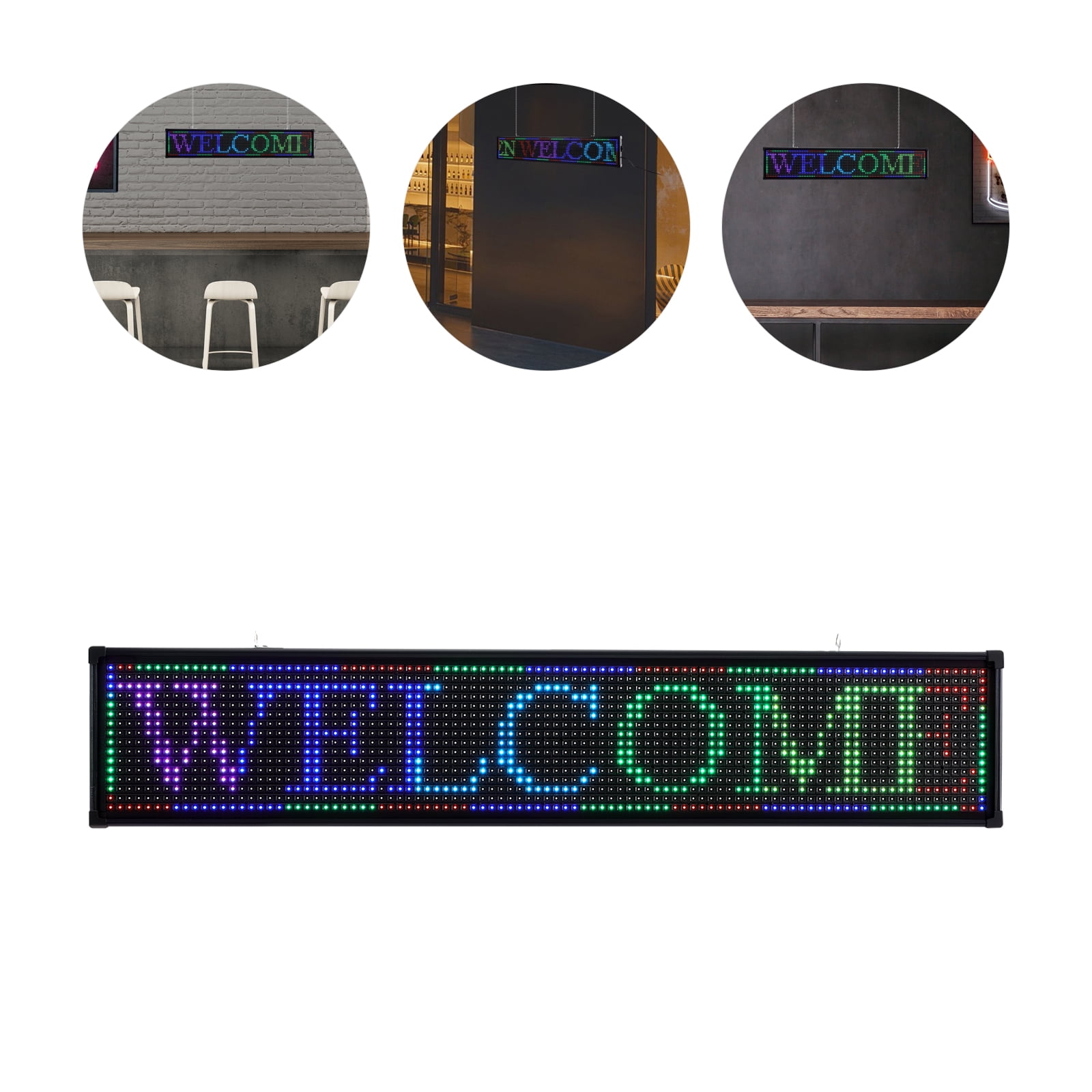 LED 7-Color Scrolling Message Display Board for Outdoor - Walmart.com