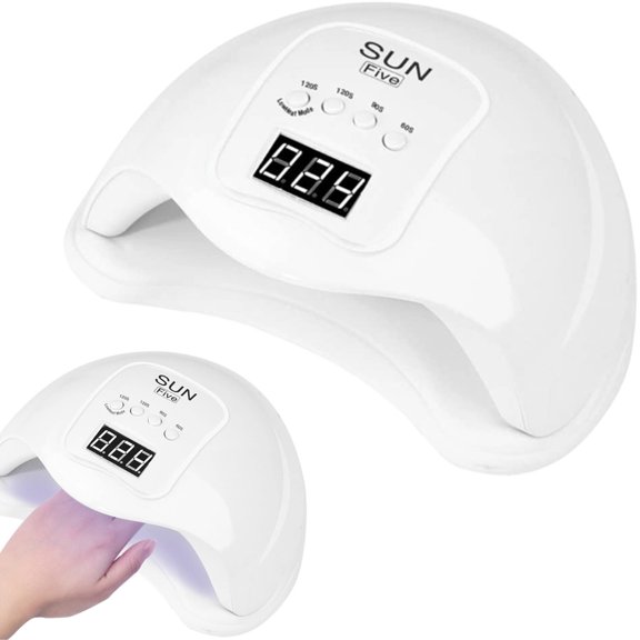 LED 72W Nail Gel Curing Machine - Nail Lamp, US Plug, 10s/30s/60s Timer Settings, 72W LED Light, Fast Drying, Professional Nail Dryer for Home and Salon Use, Gel Polish Dryer Makeup Organizers
