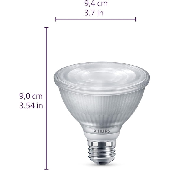 LED 75W PAR30 2-Pack Ultra Definition Bright White (3000K) 850 Lumen (10.5W = 75W) Dimmable Flicker-Free Light Bulbs