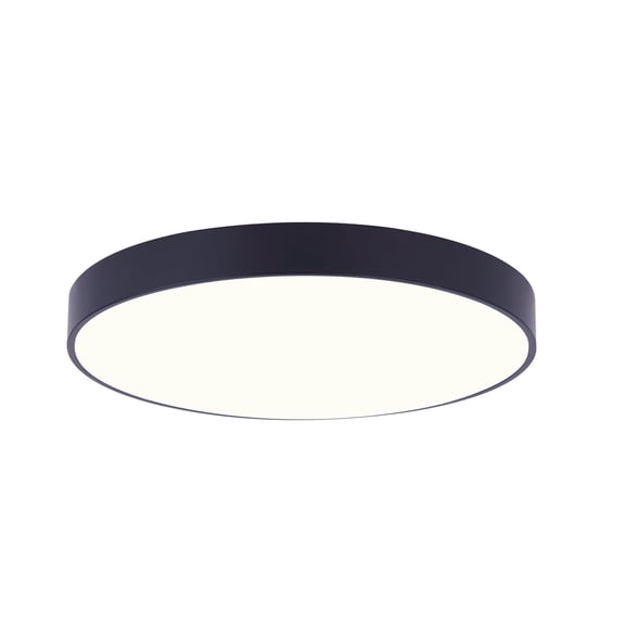 LED 8-Inch Edgeless Flush Mount Ceiling Light, Black Finish, 15W Dimmable with 5CCT Switch, Slim Modern Lighting for Hallway, Closet or Bathroom