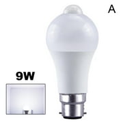 LED 9W E27 B22 PIR Motion Sensor Globe Bulb Auto ON/OFF Energy Saving Light Z7N0