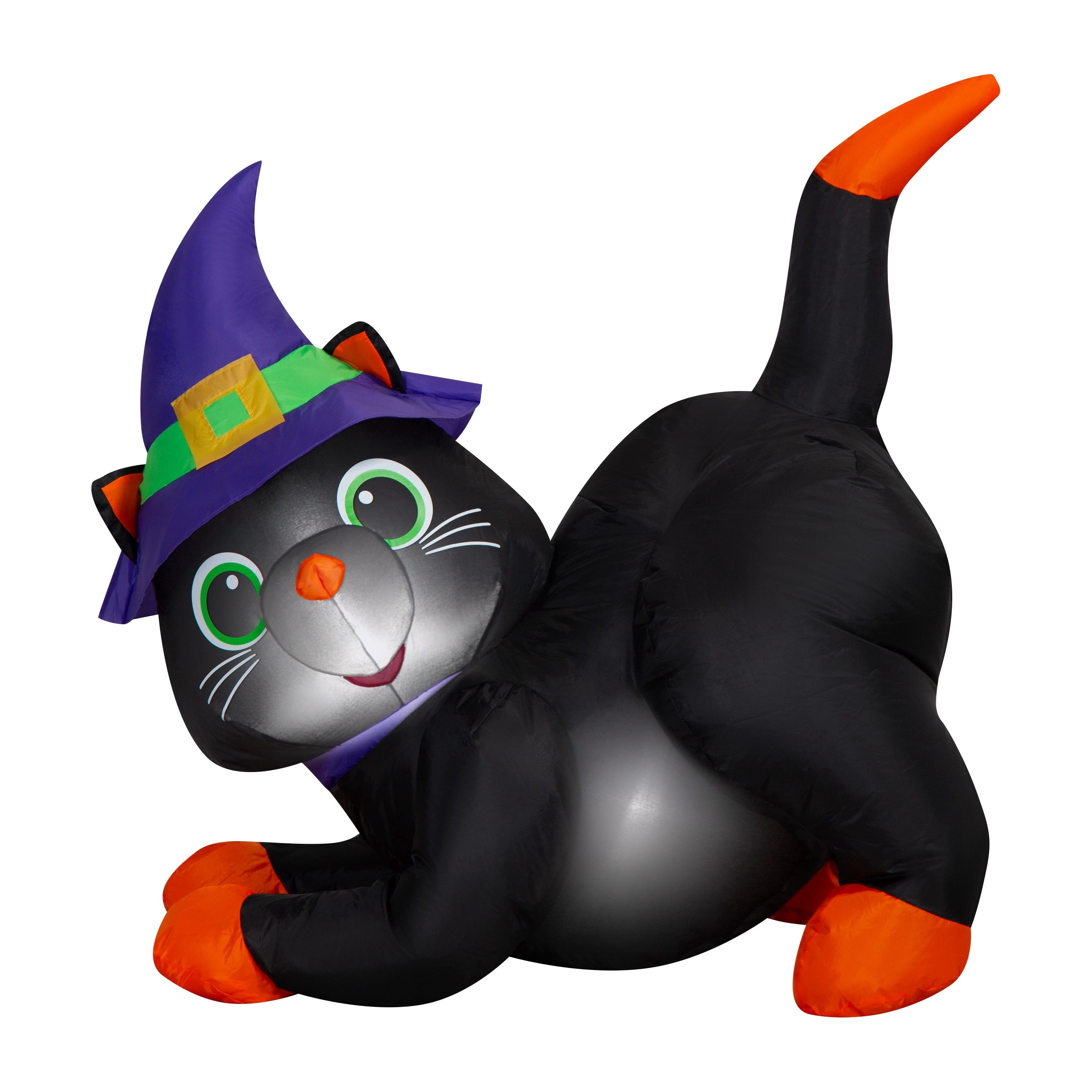 Black Cat Airblown Yard Inflatable, Multicolor, 3', Halloween by Way To Celebrate