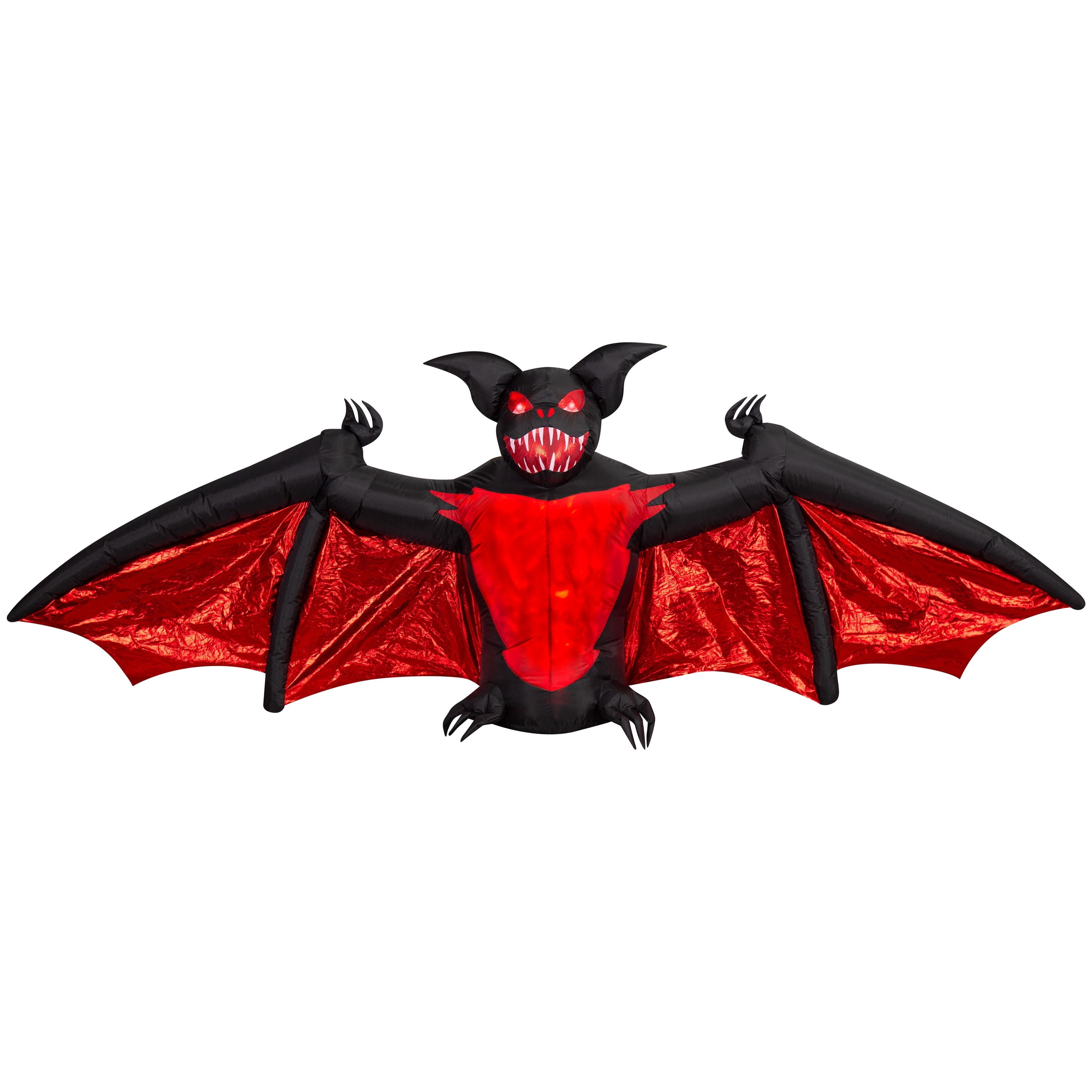 Fiery Bat with Red Eyes Airblown Yard Inflatable, Multicolor, 10', Halloween by Way To Celebrate