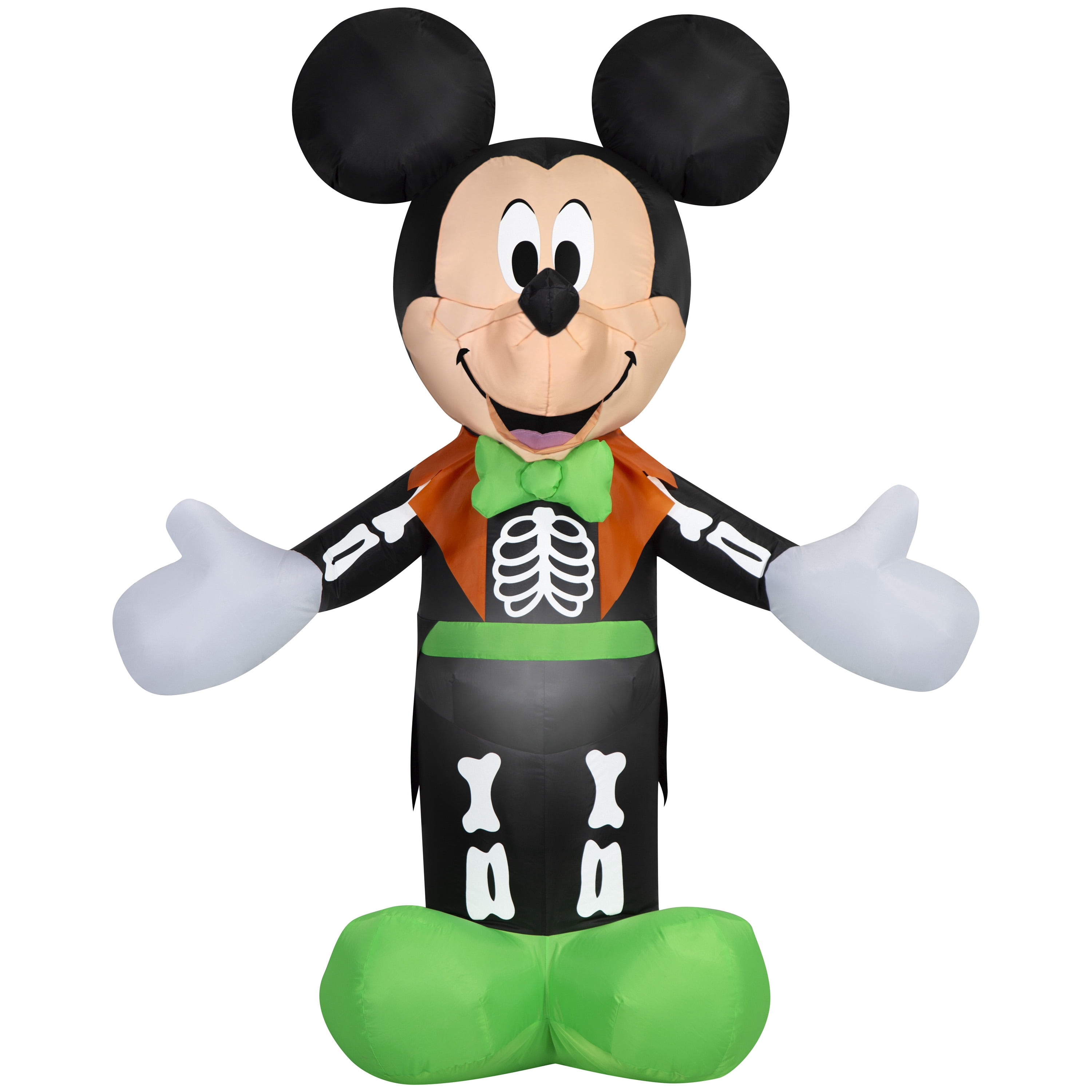 Airblown Halloween Yard Inflatables Light Mickey Mouse in Skeleton Tux Disney, 5 ft