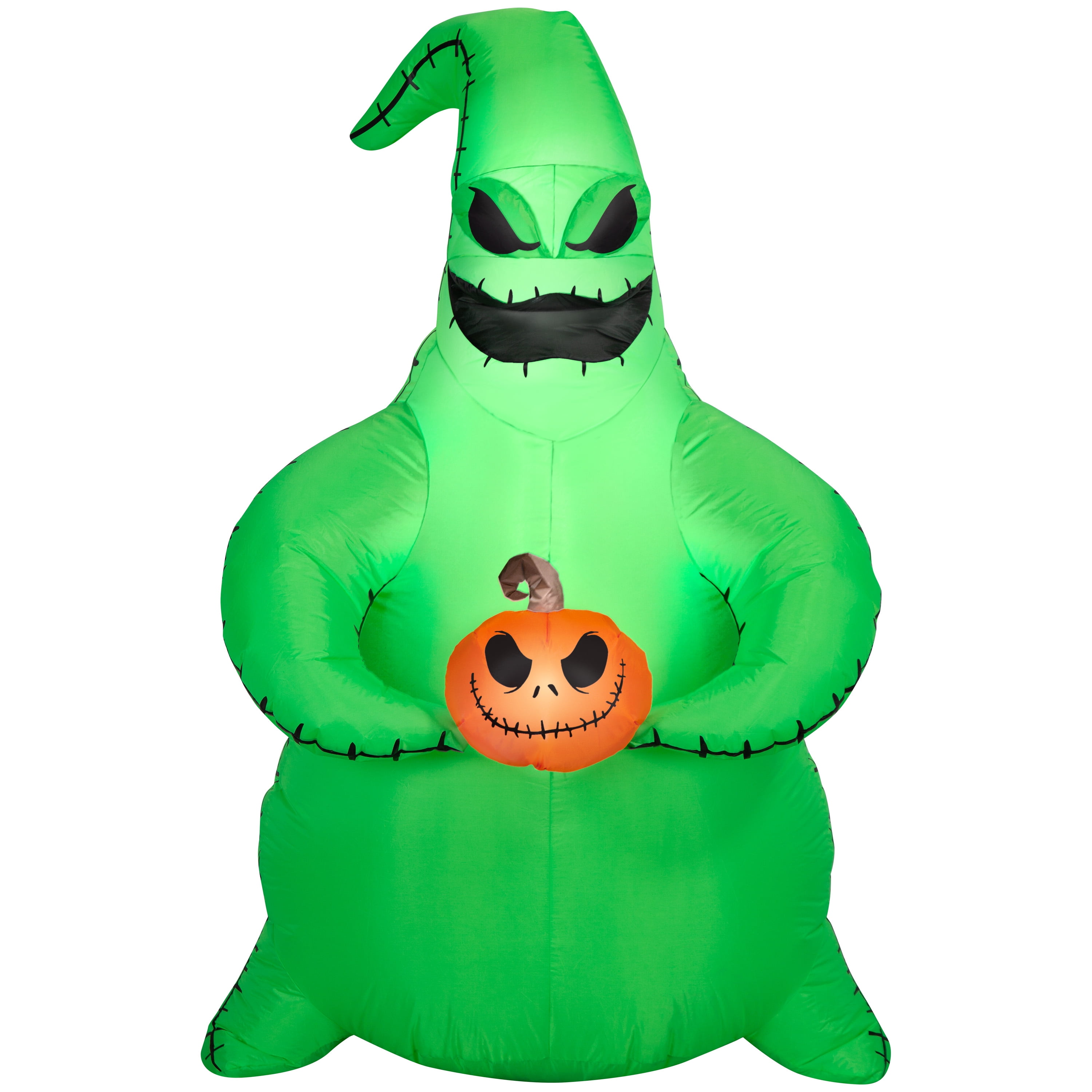 Airblown Halloween Yard Inflatables Light Oogie Boogie Jack Pumpkin Head Disney, 5 ft