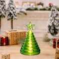 thumbnail image 1 of LED Acrylic Christmas Tree Tabletop Night Light – Warm Glow Battery Operated Mini Decoration for Home Desk Mantel, Green, Christmas Gift, 1 of 6