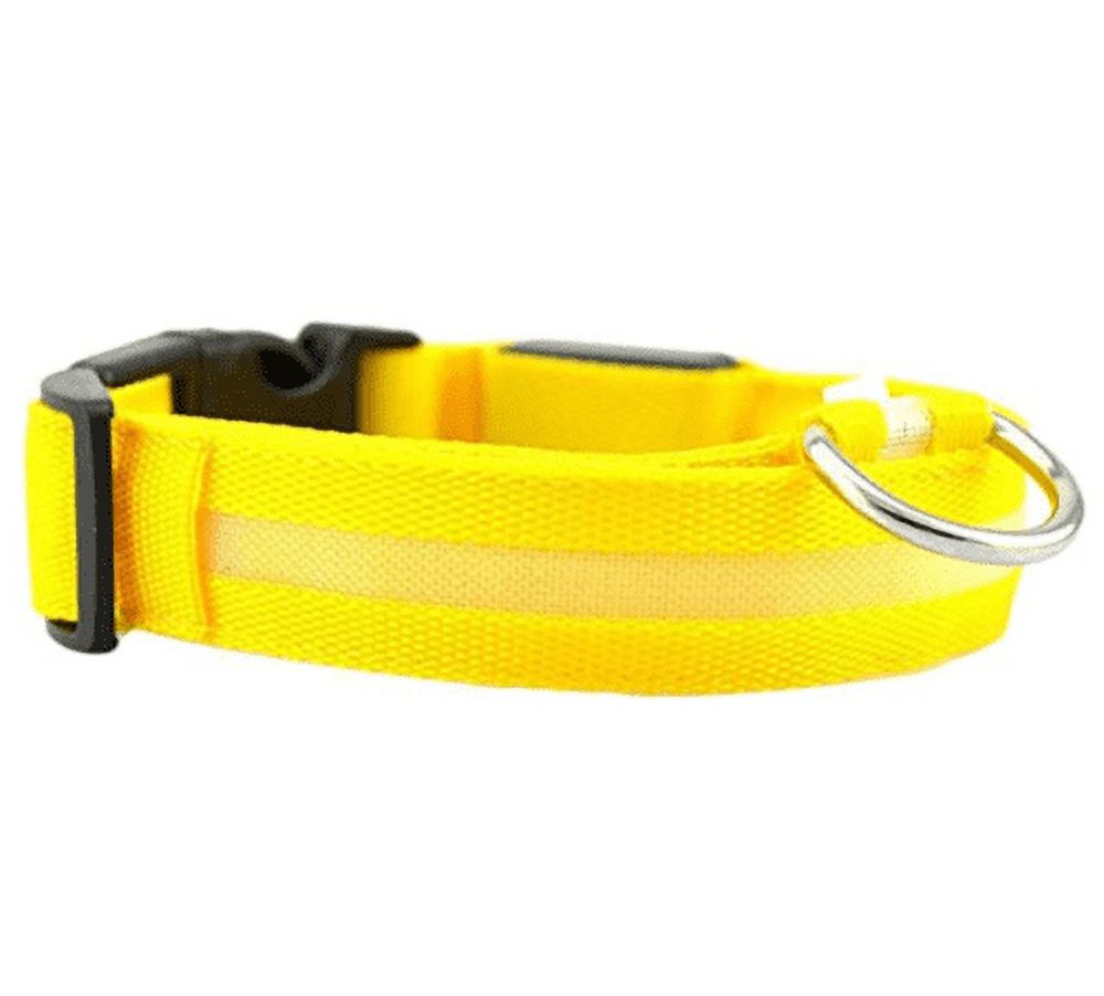 LED Adjustable Dog Collar Blinking Flashing Light Up Glow Pets Safety