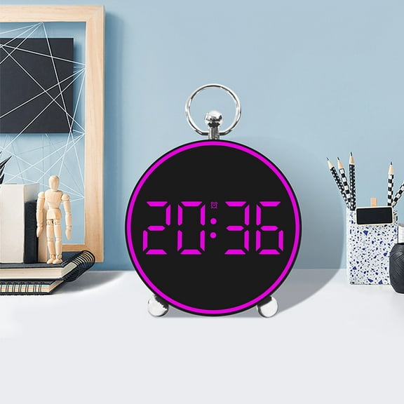 LED Alarm Clock, Electronic Digital Clock, Home Bedside Temperature Clock, Large Mirrored Screen, USB Powered, Timer Function, Suitable for Indoor Living Room, Easy to Read