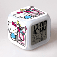 thumbnail image 1 of LED Alarm Clock Hello Kitty Pattern Creative Desk Table Clock Glowing Electronic Colorful Digital Clock for Unisex Adults Girl Boy Kids Children Toy Birthday Present Gift, 1 of 7